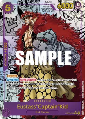 Carta Eustass"Captain"Kid OP05-074, versión Manga
