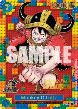 Carta Monkey.D.Luffy P-110, versión Promo