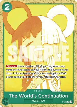 Carta The World's Continuation P-059, versión Promo