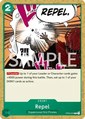 Carta Repel ST02-016, versión Promo