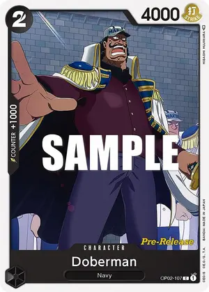 Carta Doberman OP02-107, versión Promo
