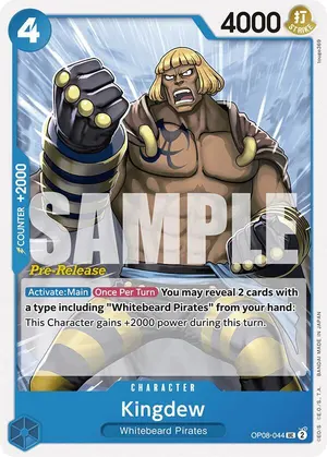 Carta Kingdew OP08-044, versión Promo