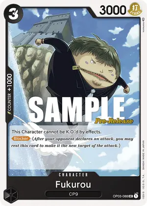 Carta Fukurou OP03-088, versión Promo