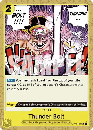 Carta Thunder Bolt OP03-121, versión Normal