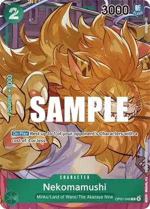 Carta Nekomamushi OP01-048, versión Arte alternativo
