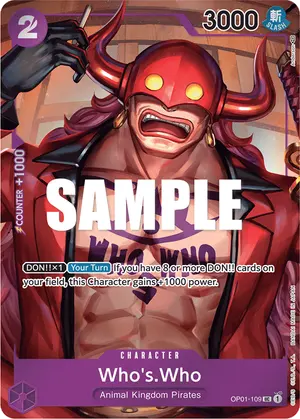 Carta Who's.Who OP01-109, versión Arte alternativo