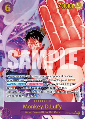 Carta Monkey.D.Luffy EB02-061, versión Arte alternativo