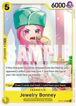 Carta Jewelry Bonney OP13-109, versión Promo