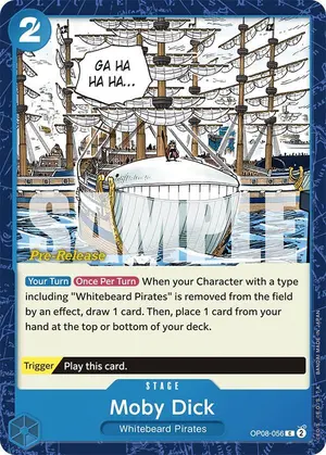 Carta Moby Dick OP08-056, versión Promo