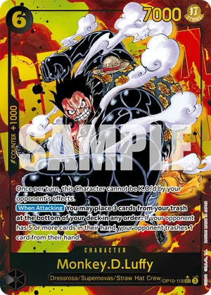 Carta Monkey.D.Luffy OP10-118, versión Arte alternativo