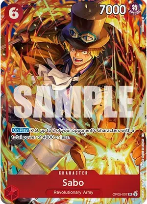 Carta Sabo OP05-007, versión Arte alternativo