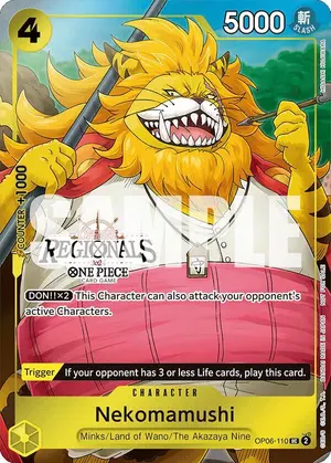 Carta Nekomamushi OP06-110, versión Arte alternativo