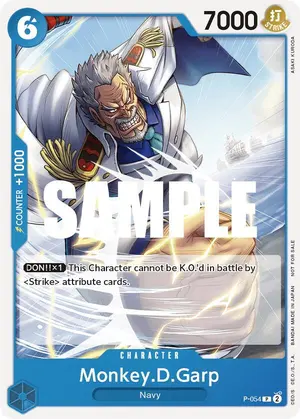 Carta Monkey.D.Garp P-054, versión Promo