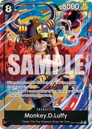 Carta Monkey.D.Luffy OP17-093, versión Arte alternativo