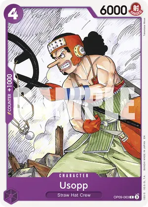Carta Usopp OP09-063, versión Normal