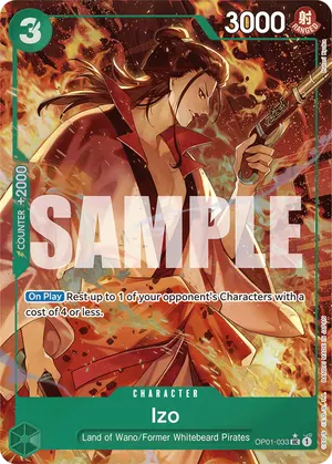 Carta Izo OP01-033, versión Arte alternativo