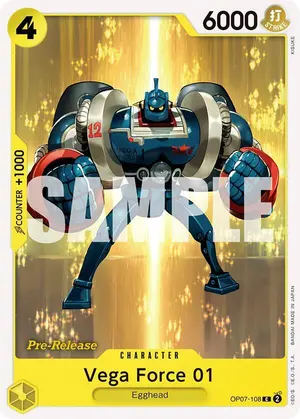 Carta Vega Force 01 OP07-108, versión Promo