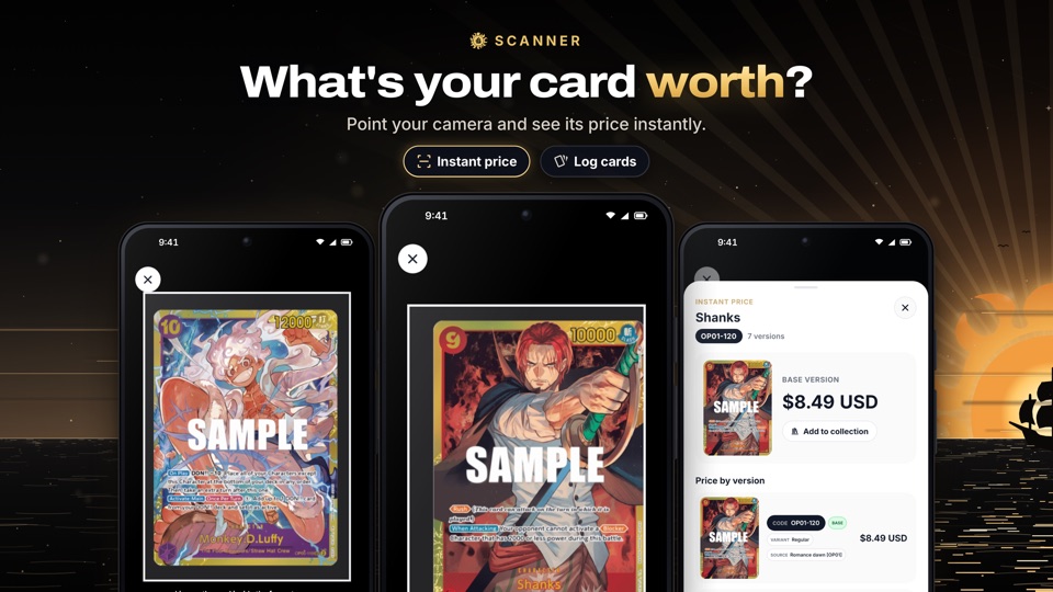 What's your card worth? Scanner with instant price