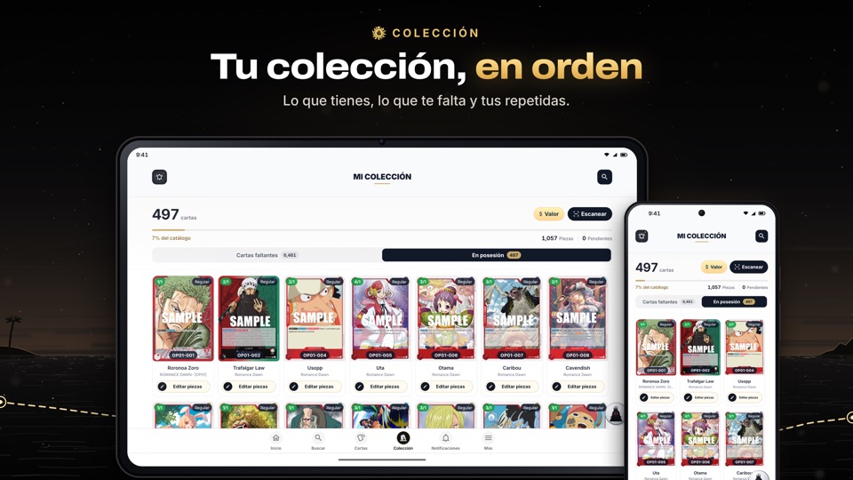 Tu colección, en orden